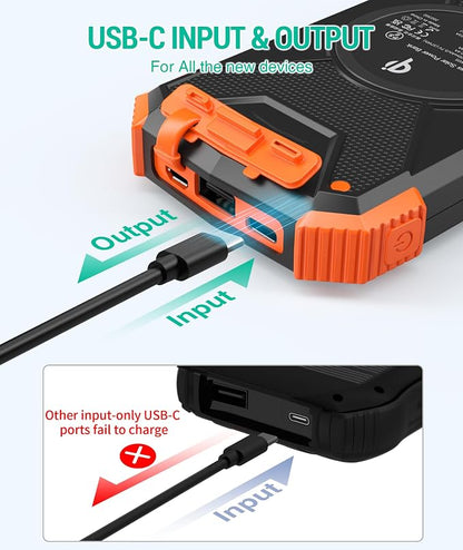 BLAVOR Solar Charger Power Bank 10, Portable Wireless Charger, 20W Fast - Image 4