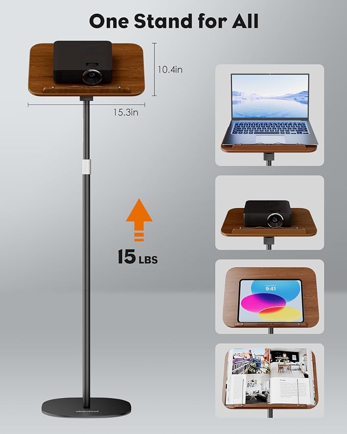 2 in 1 Dual-use Floor Book Stand & Desktop Book Stand, Height Adjustable from - Image 2
