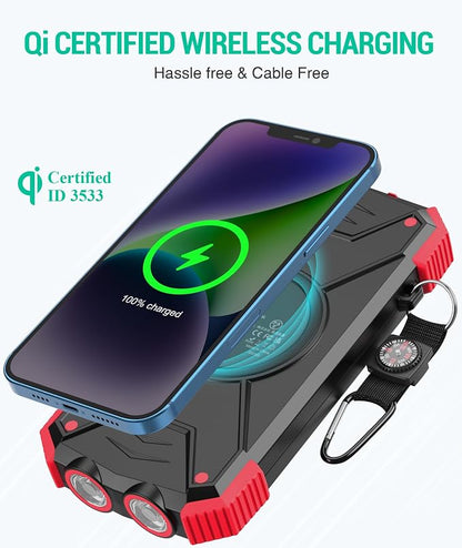 BLAVOR Solar Charger Power Bank 10, Portable Wireless Charger, 20W Fast - Image 2