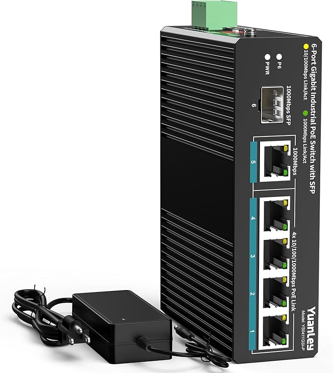 YuanLey 6 Port Industrial Switch by YuanLey