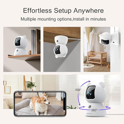 2.5K Indoor Security Camera 4pack, Free AI Person/Pet/Cry Detection, 4MP - Image 7