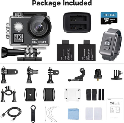 AKASO V50 Elite 4K60fps Touch Screen WiFi Action Camera Voice Control EIS 131 - Image 8