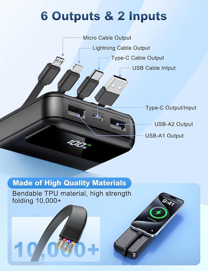 Portable Charger Power Bank 50000mAh Battery Pack, 22.5W Fast Charging PowerBank - Image 2