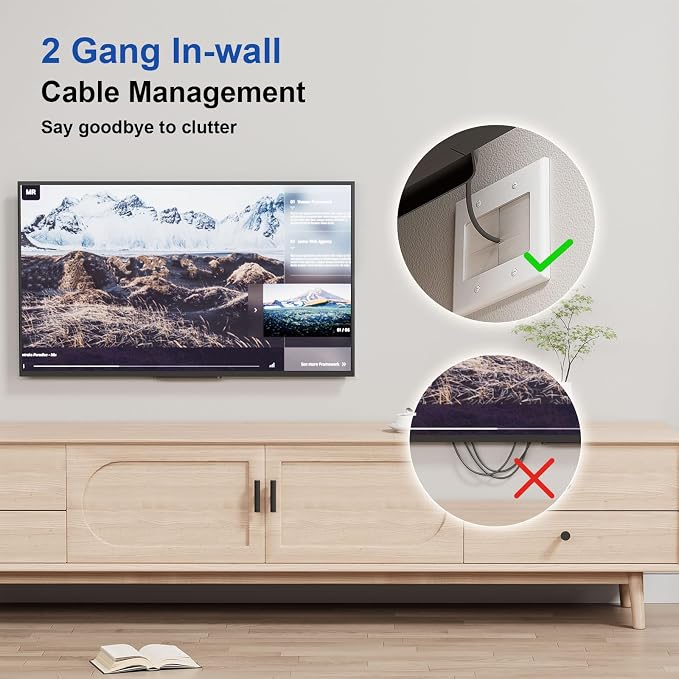 iwillink 2 Gang Brush Wall Plate - Image 3