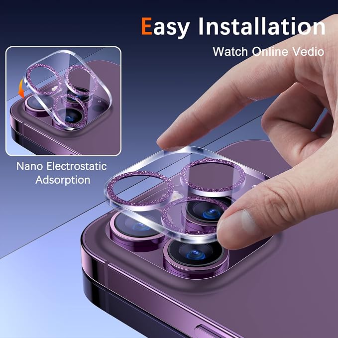 UniqueMe Compatible for iPhone 14 Pro Max/iPhone 14 Pro Camera Lens Protector - Image 5