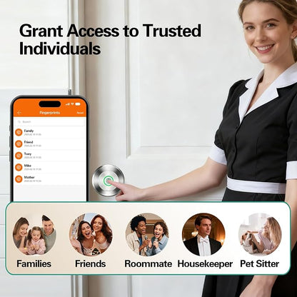 Smart Door Knob, Fingerprint Door Knob, Biometric Smart Door Lock - Image 8