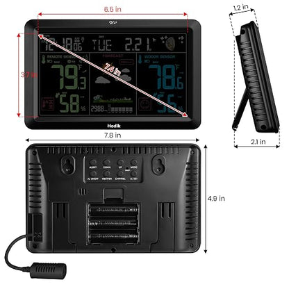 Weather Station Atomic Clock Indoor Outdoor Thermometer Wireless, Barometer - Image 9