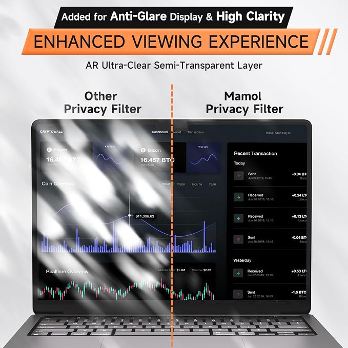 Privacy Screen for MacBook Pro 13 Inch & Air 13 inch, Matte Anti Glare Blue - Image 5