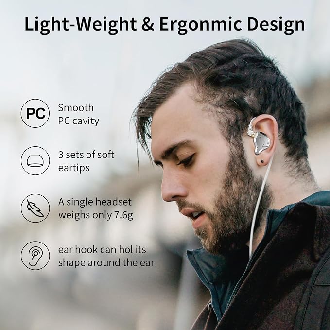KZ ZS10 Pro IEM Headphone, KZ in Ear Monitor Earbuds Headphone, 4BA 1DD Wired - Image 3