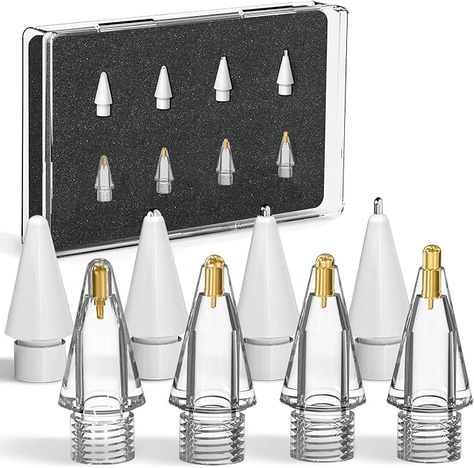 8 Pack for Apple Pencil 2nd Generation Tips, Upgraded Replacement Pencil Nibs by Inesore