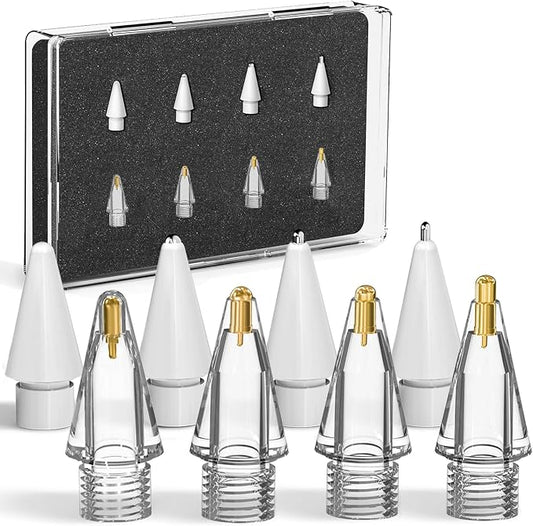 8 Pack for Apple Pencil 2nd Generation Tips, Upgraded Replacement Pencil Nibs by Inesore