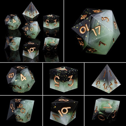ARUOHHA Sharp Edges Dice Set DND Handmade Resin Dice - Image 4