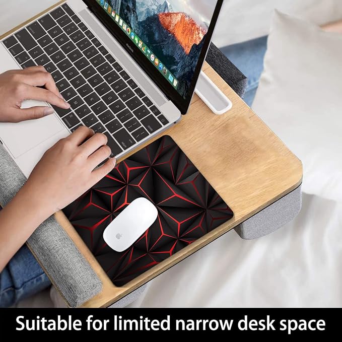 Abstract Art Mouse Pad with Personalized Red Design Computer Laptop Non-Slip - Image 6