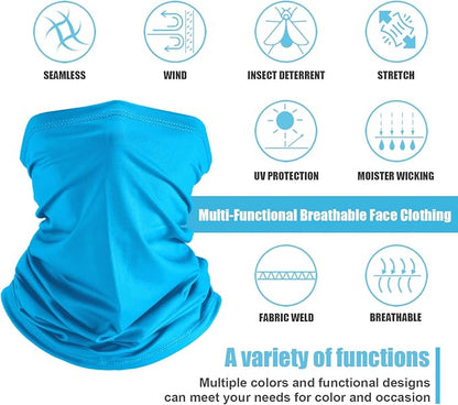Geyoga 6 Pieces Summer UV Protection Cooling Neck Gaiter Face Clothing Neck - Image 2