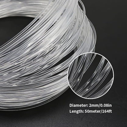 AZIMOM PMMA Plastic 2mm 50m End Glow Fiber Optic Cable Roll - Image 2