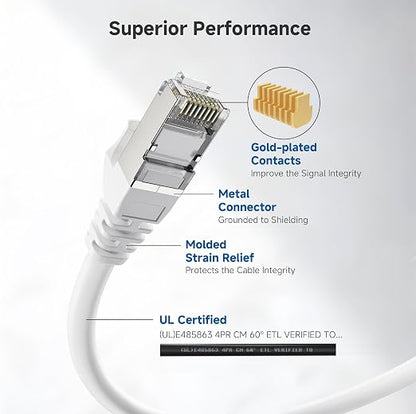 Cable Matters 10Gbps Snagless Long Shielded Cat 6A Ethernet Cable - 150ft - Image 4