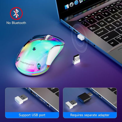 memzuoix 2.4G LED Wireless Mouse, Rechargeable Ergonomic Mouse - Image 5