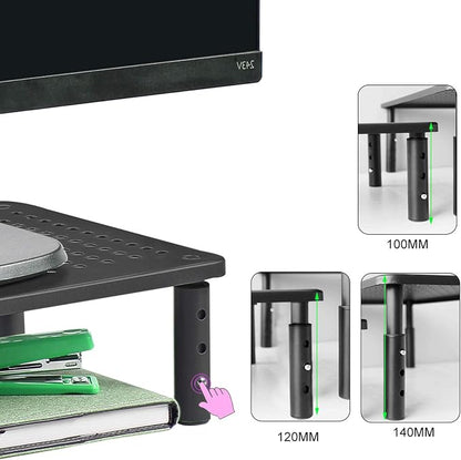 Bracwiser Monitor Stand Riser, 3 Level Height Adjustable Desktop monitor stand - Image 6
