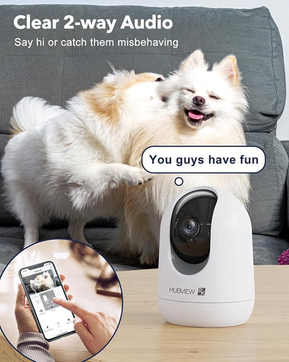 MUBVIEW Pet Camera with Phone App, Indoor Security Camera, 2.4/5GHz WiFi Cameras - Image 7