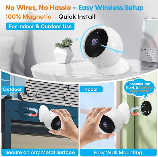 AMTIFO Security Cameras Wireless Outdoor Magnetic - Image 2