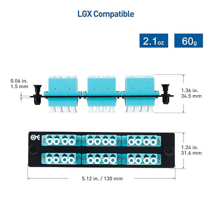 Cable Matters 24 Fibers LC to LC OM3/OM4 Multimode Fiber Patch Panel - Image 7