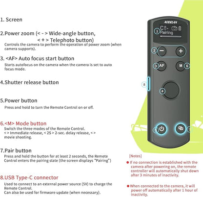 Remote Control for Canon Camera, Rechargeable Wireless Shutter Release - Image 8