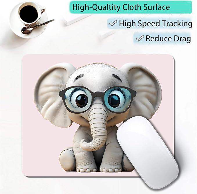Cute Cartoon Anime Elephant Custom Mouse Pad - Image 3