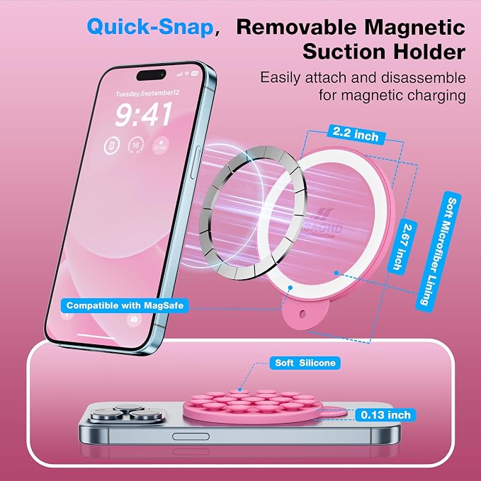Magnetic Suction Cup Phone Mount - Image 3