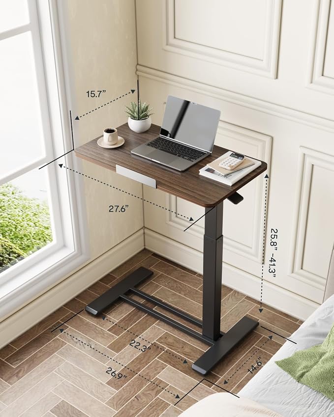 FLEXISPOT H7 PRO Mobile Standing Desk Adjustable Overbed Table Pneumatic - Image 7