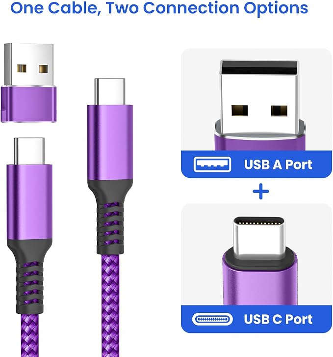 Elebase USB Type C to C 100W Charging Cable 6.6FT - Image 3