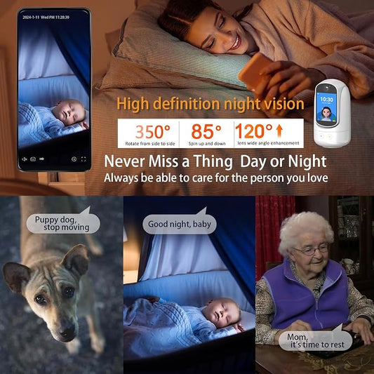2-Way Video/Audio Security Camera Screen WiFi AI Detection - Image 2