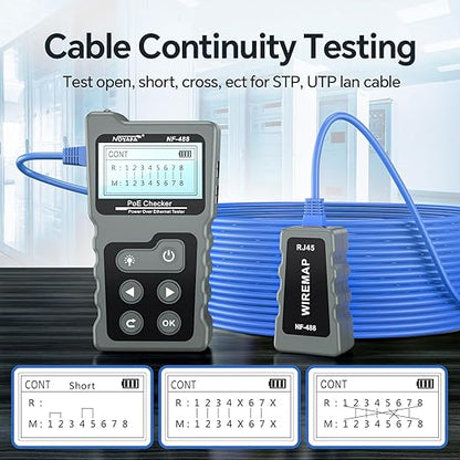 NOYAFA NF-488 POE Cable Tester for Power Over Ethernet, Network Cable - Image 5
