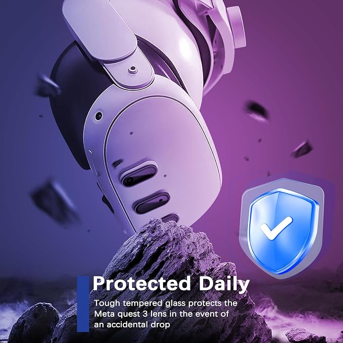 Camera Lens Protector for Oculus Meta Quest 3 Accessories, Thin 9H Tempered - Image 2