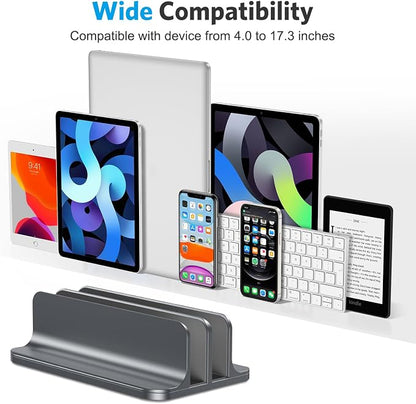 OMOTON Vertical Laptop Stand, Double Desktop Stand Holder - Image 3