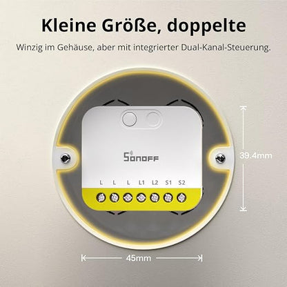 SONOFF MINI Duo-L Zigbee Smart Switch – No Neutral Wire, Zigbee 3.0, Dual - Image 3