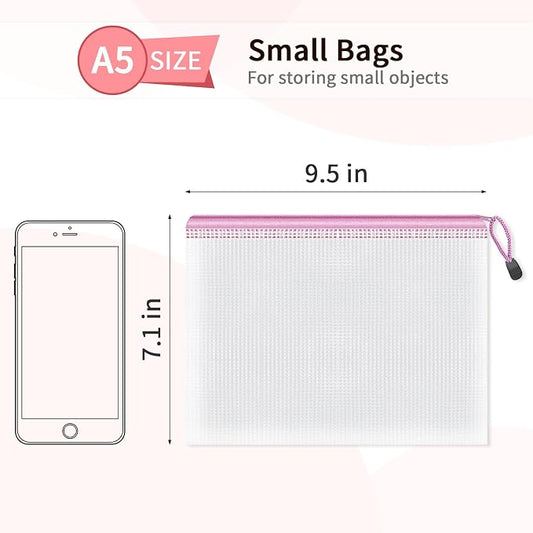 Umriox Small Zipper Pouch, 9.5x7.1 in, Mesh Bags - Image 2