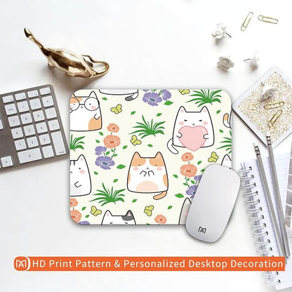 Square Mouse Pad Cute Cat, Personalized Premium-Textured Custom Mouse Mat Design - Image 6