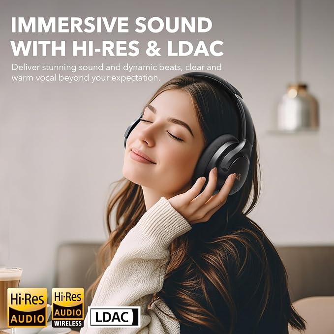1Mii Y8+ Noise Cancelling Headphones Bluetooth, Wireless LDAC Hi-Res Audio - Image 2