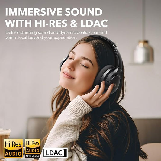 1Mii Y8+ Noise Cancelling Headphones Bluetooth, Wireless LDAC Hi-Res Audio - Image 2
