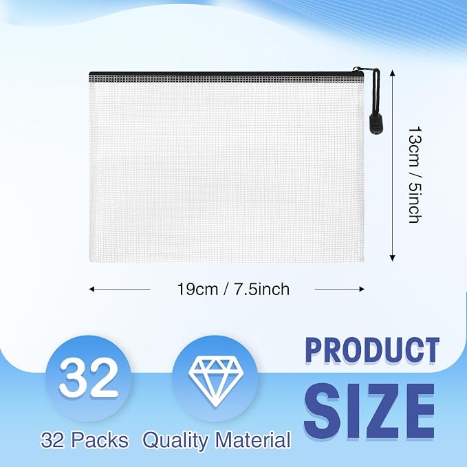 Jetec 32 Pcs Mesh Zipper Bags Toy Storage Bikini Organizer Bag Bolsas Para - Image 2