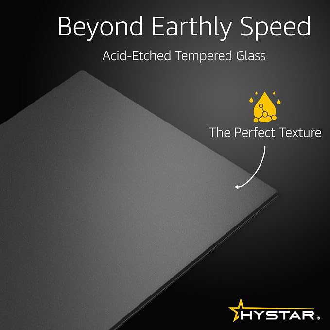 Hystar Aether Glass Gaming Mousepad | Micro-Etched Tempered Glass | Quiet - Image 2