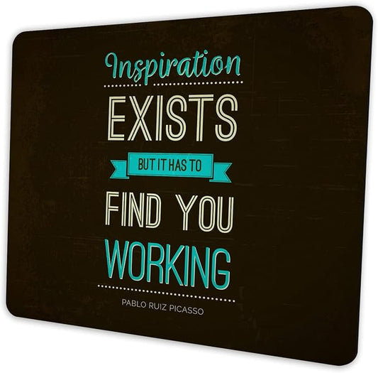 Inspirational Work Quotes Mouse Pad Personalized Design, Non-Slip Surface by Shalysong