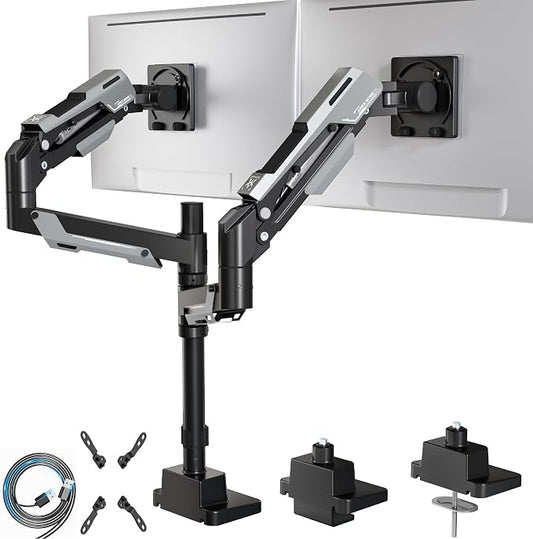 ARES WING Dual Monitor Mount, Adjustable Stacked Monitor Stand by ARESWING