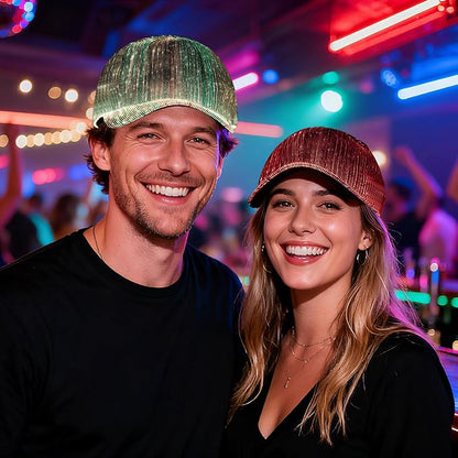 LIOVODE LED Hat, 7 Colors Baseball Cap Light Up Rave Hat Fiber Optic Luminous - Image 4