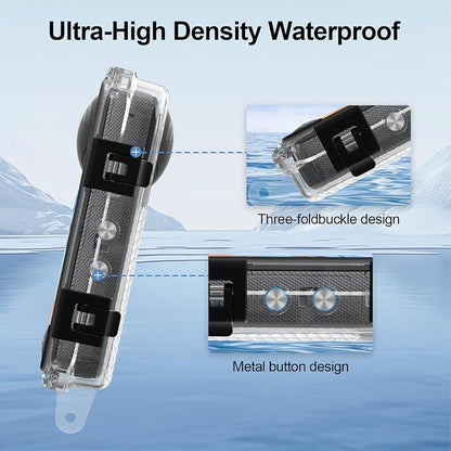 Hualele Waterproof Invisible Dive Case 50m/164ft Underwater Camera Housing - Image 6
