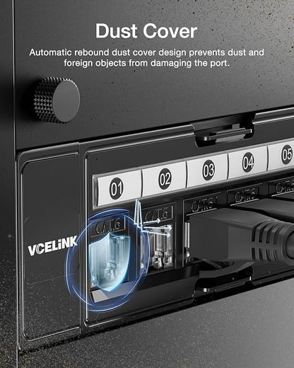 VCELINK RJ45 Cat 6 Keystone Jacks 25-Pack, Dust-Proof Keystone Jacks, 90-Degree - Image 2