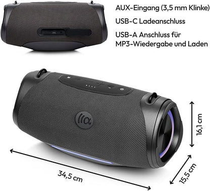 Portable Bluetooth Speaker, IPX7 Waterproof 80W Loud Stereo Sound Wireless - Image 8