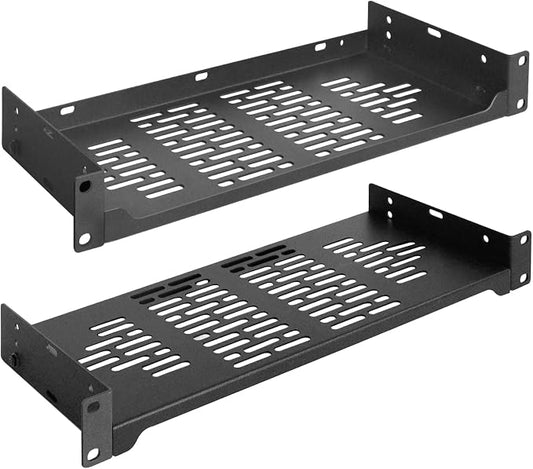 RIVECO 2 PCS 6” Rack Shelves for 19 inches Network Rack & Cabinets, 1U Rack by RIVECO