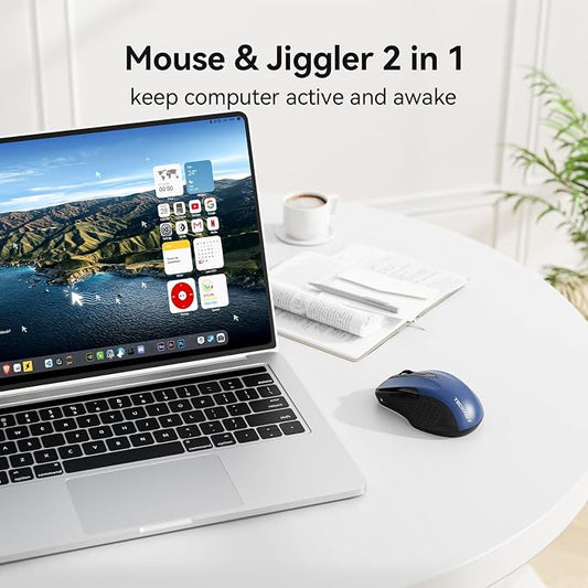 TECKNET Rechargeable Jiggler Wireless Mouse 4800 DPI Silent USB A & Bluetooth - Image 2