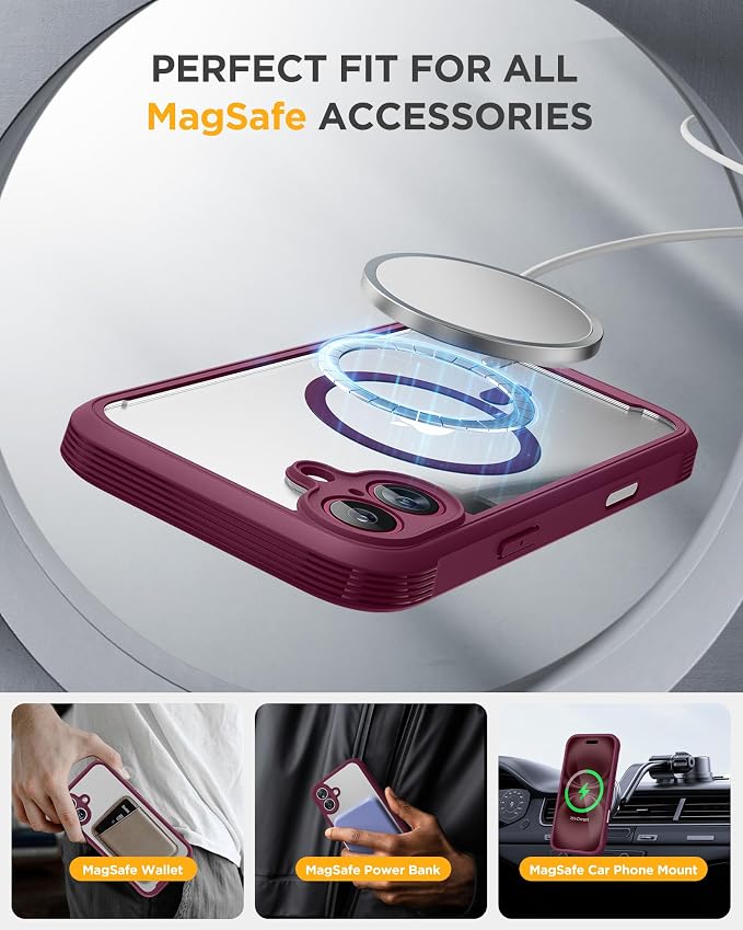 Miracase Magnetic for iPhone 16 Plus Case Full-Body Phone - Image 6